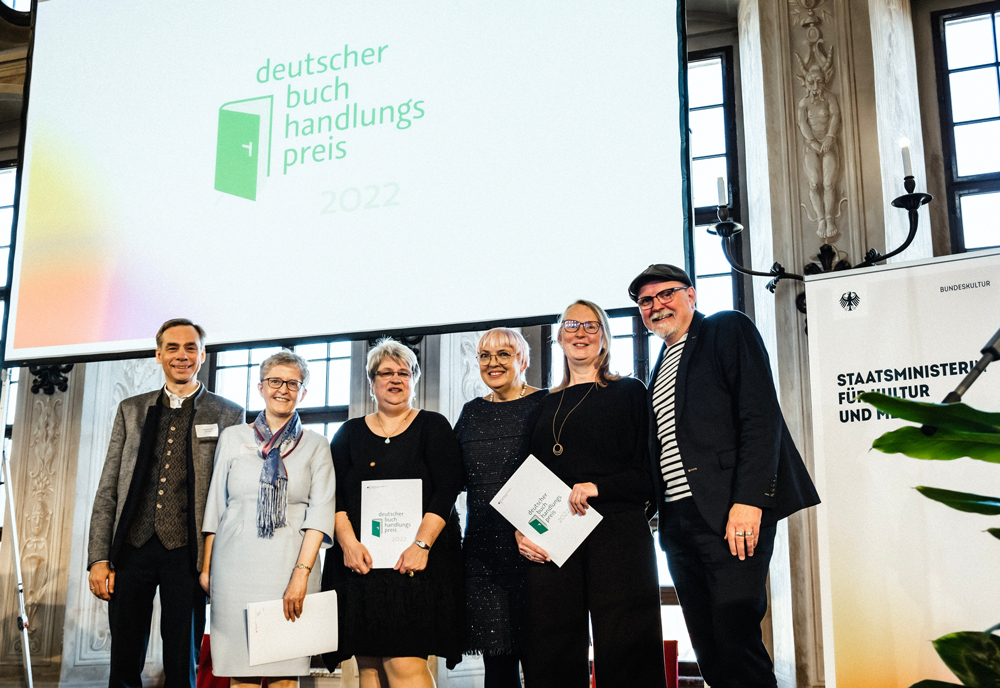 Verleihung deutsche Buchhandelspreis mit Cludia Roth